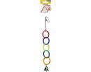 Avi One Acrylic Bird Parrot Toys Mirrors Bells (5 Rings &amp; Bell 26cm)