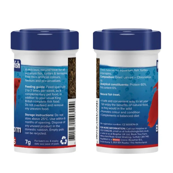 King British Bloodworm Fish Treats