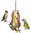 Happy Pet Wood and Rope Bamboo Puzzle Parrot Toy