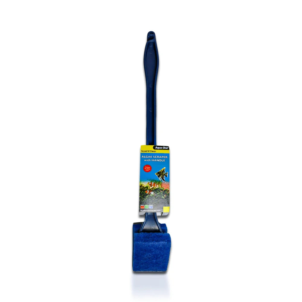 Aqua One Scrub 'N' Clean Algae Scraper With Handle (18`)