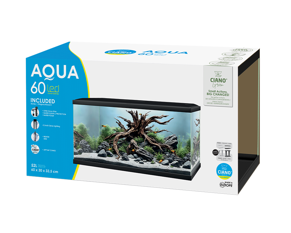 Ciano Aqua 60 Black Aquarium - Smaller Filter