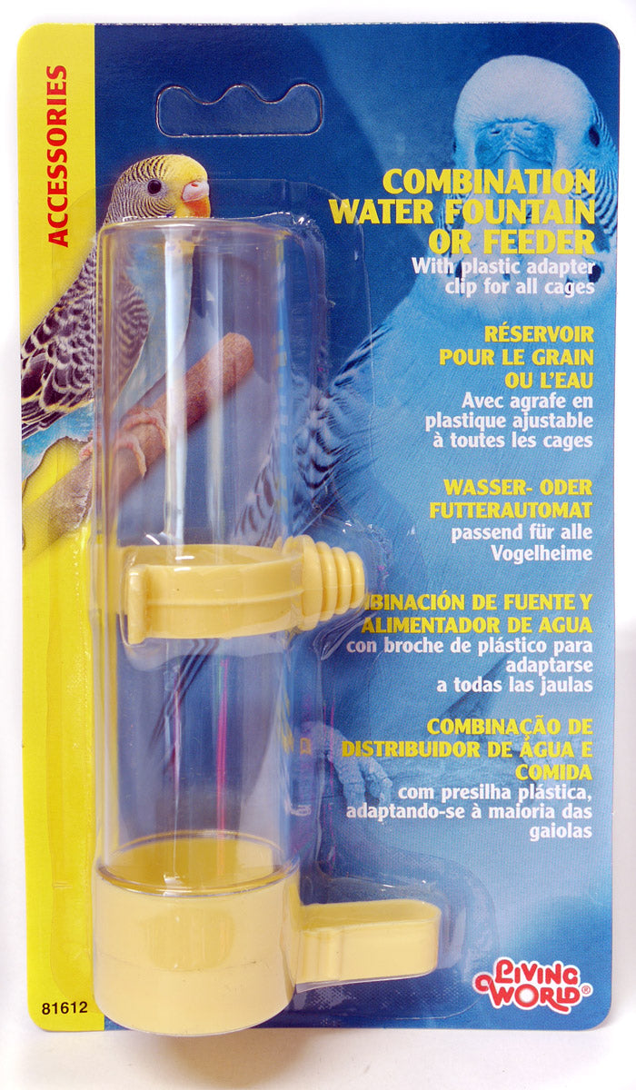 Seed/Water Feeder for Horizontal Wire Cages, 140ml carded
