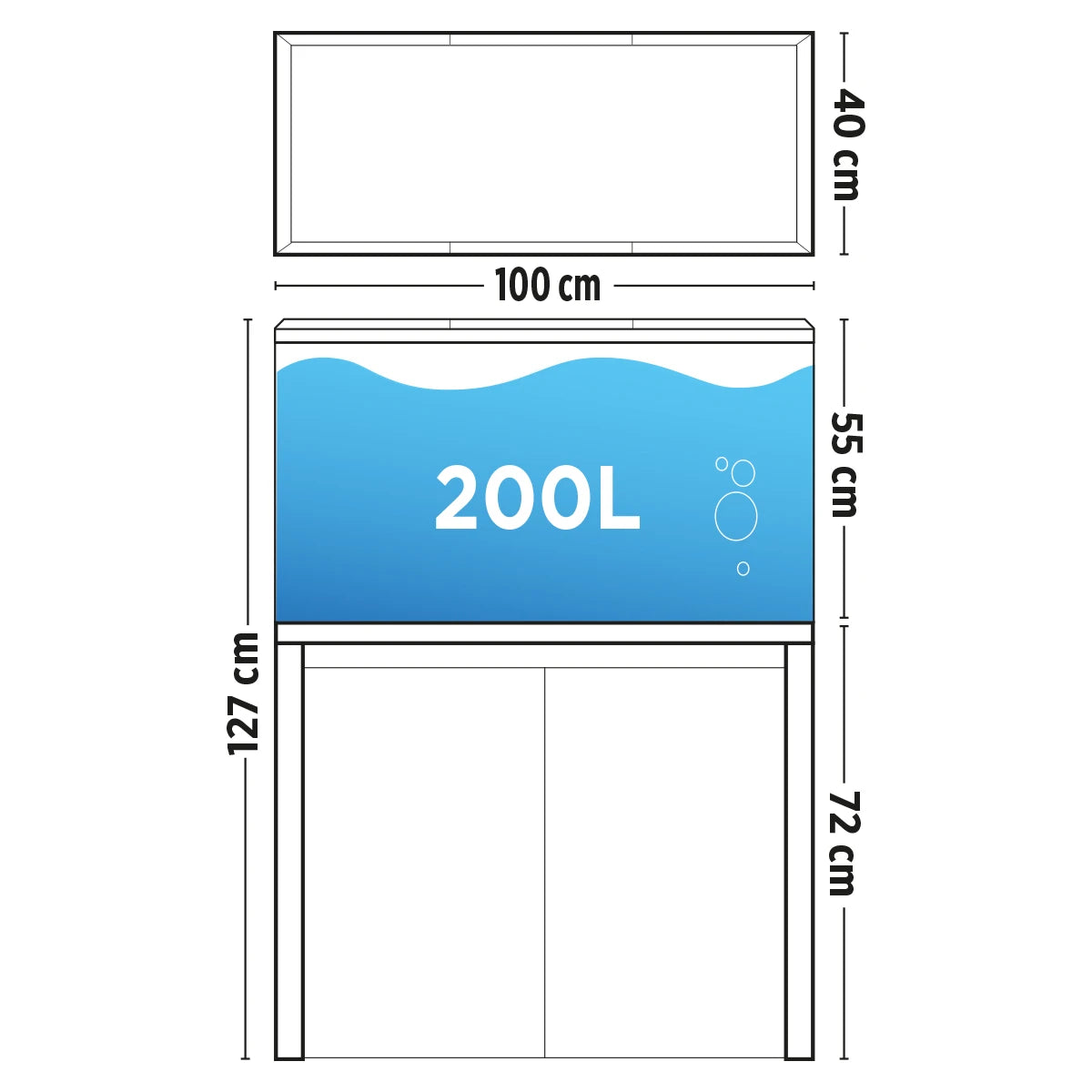 Roma 200 LED Black (Aquarium Only)