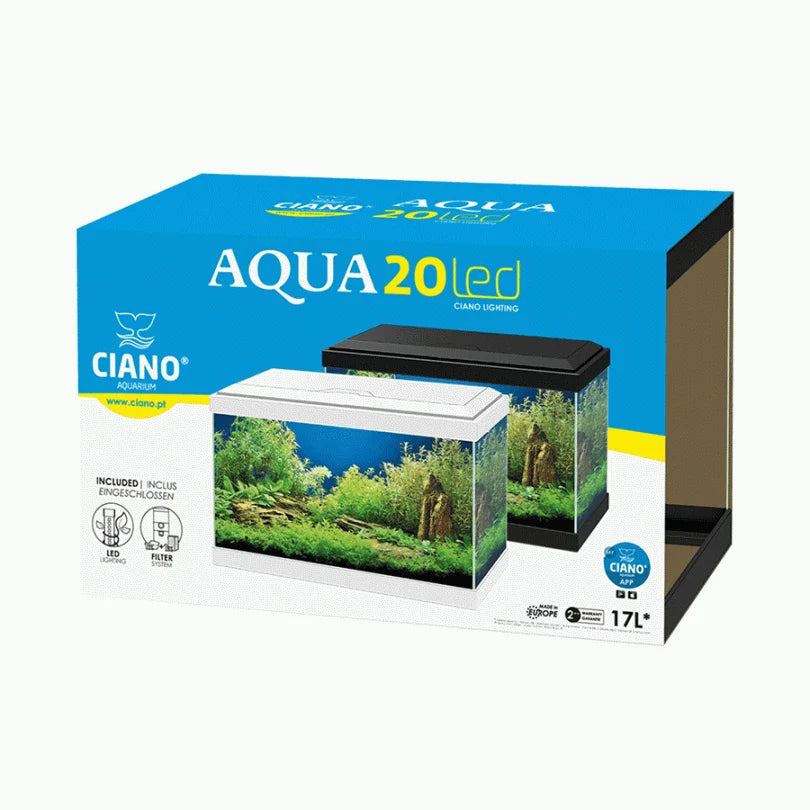 Ciano Aqua 20 Aquarium With LED Light - Black
