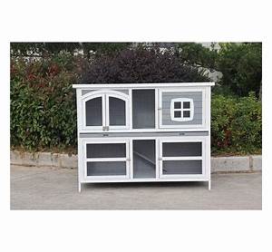 Ravenglass Double Rabbit Hutch Soft Grey