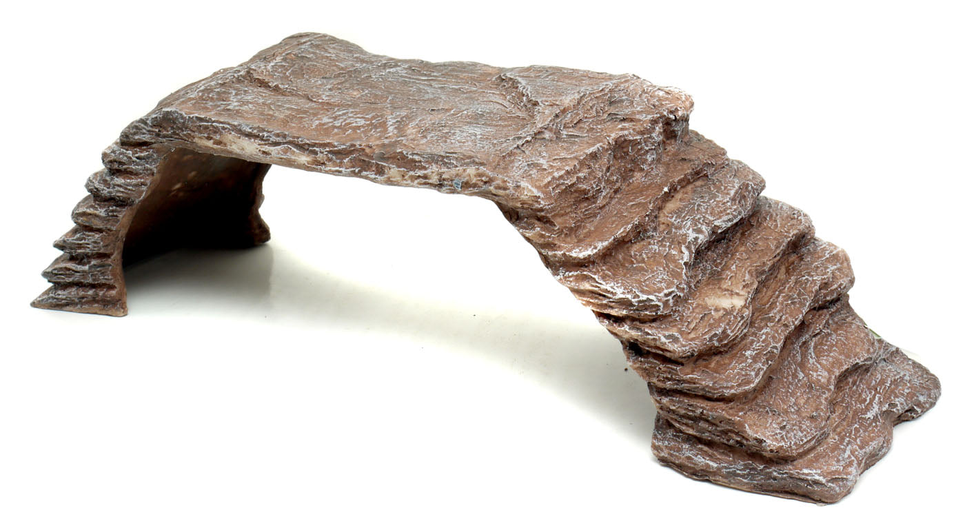Happy Pet Products Limited Komodo Basking Rock & Bridge Brown Lge