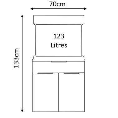 Aqua One Oak Style 110 Urban (Aquarium Only)