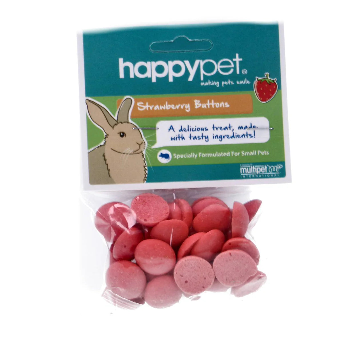 Animal Strawberry Buttons (Happy pet)