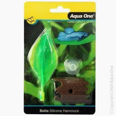 Aqua One Silicone Betta Leaf Hammock with Bark