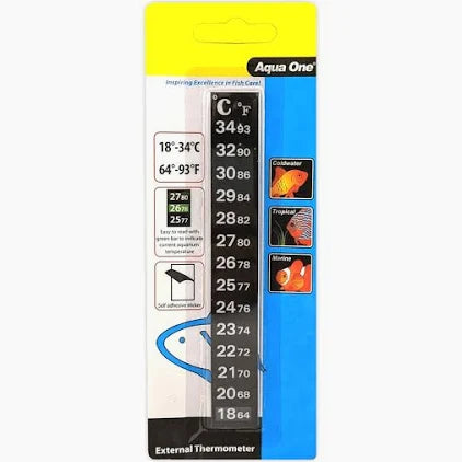Aqua One Stick On Glass Thermometer