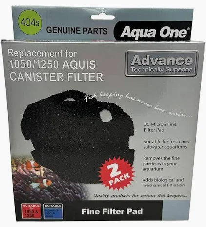 Aqua One Sponge Pad - (35ppi) Black 1050/1250 Advance (2pk) 404s